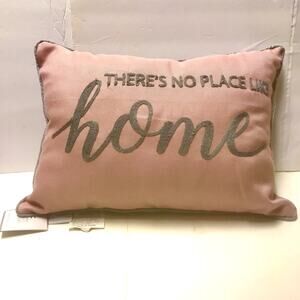 Deborah Connolly, There's No place Like home, Rose Grey Decorative Pillow 14x20"